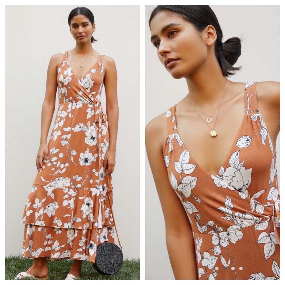 Ruffled Floral Midi Dress - Picture 3 of 14